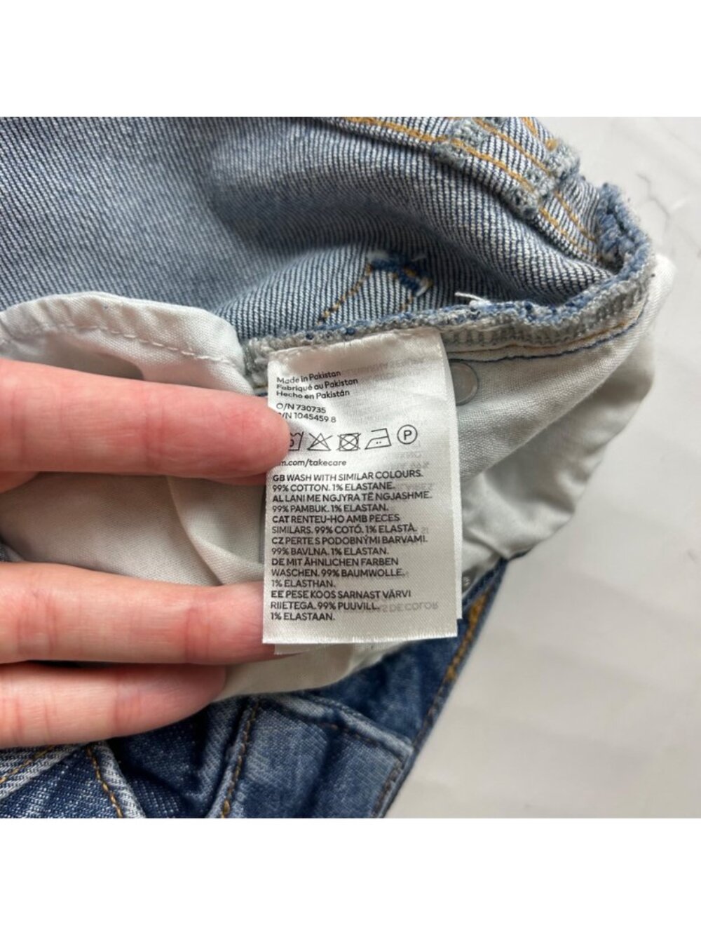 H&M Medium Wash Denim High Rise Wide Leg Jeans 10 - Picture 4 of 6